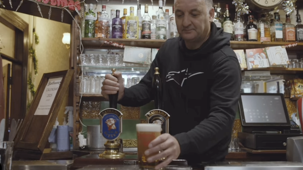Michael Rutter pours a pint for the new rider